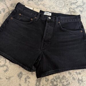 AGOLDE Sz 30 Black Denim Shorts